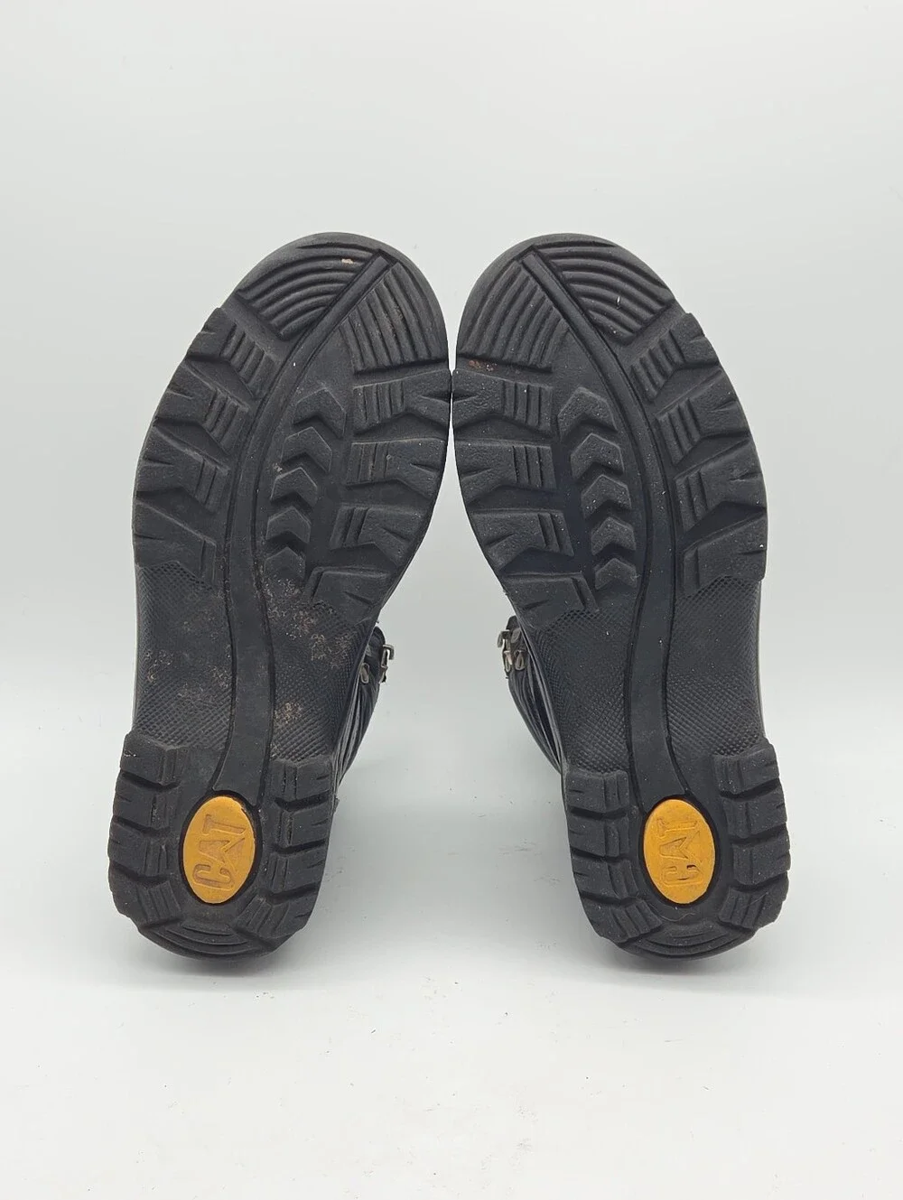 Caterpillar Y2K Lace Up Black Leather Boots Size‎ Men's 8.5 Wide